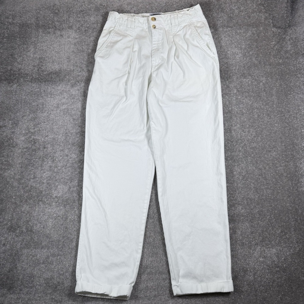 Vintage Calvin Klein Pants Men's 34x31 White Pleated Cuffed USA Made